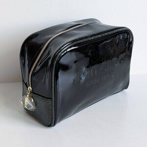 Jimmy Choo Parfums Cosmetic Makeup Pouch In Vinyl Black Color